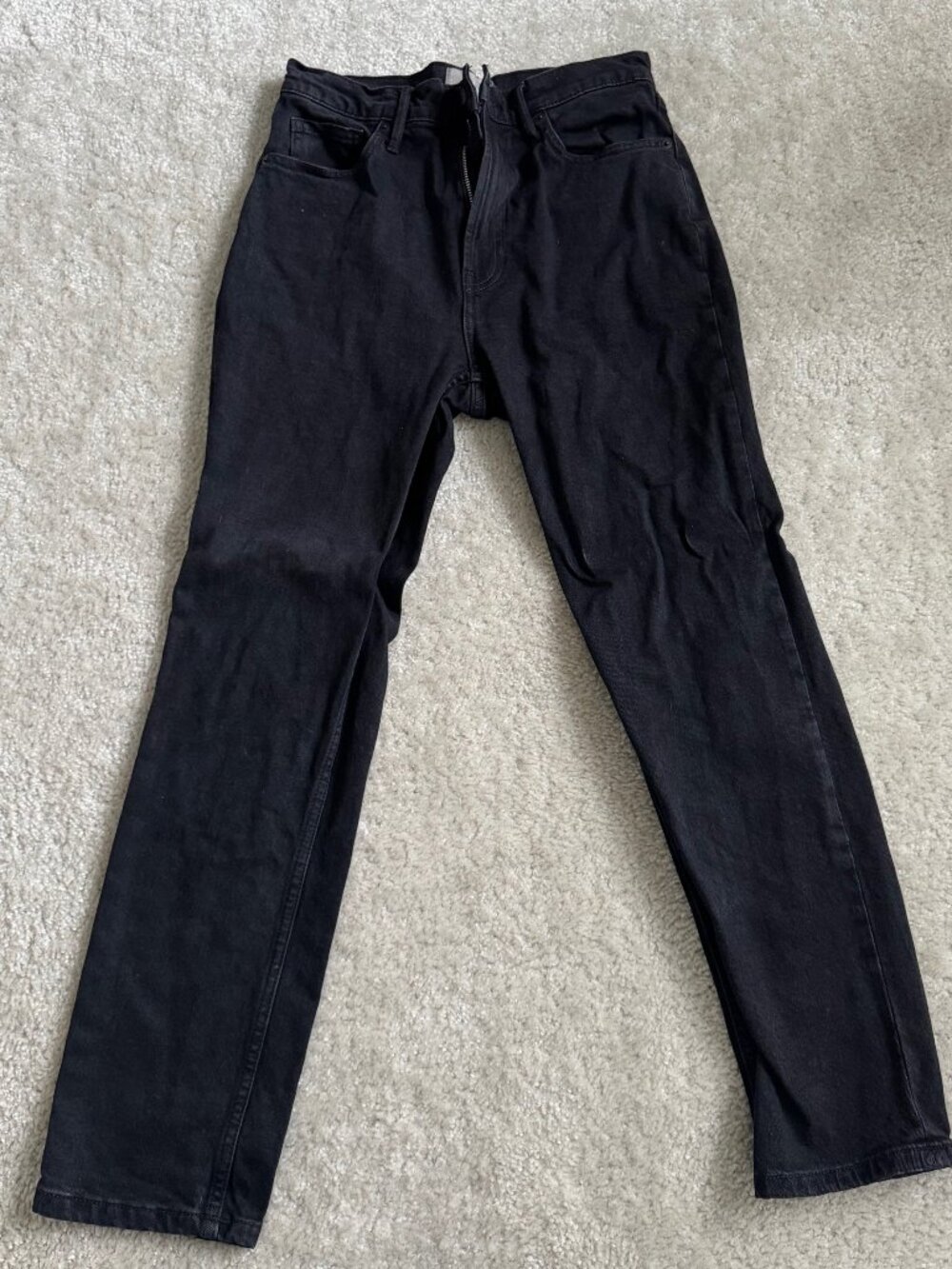 Everlane Original Cheeky Jean – Organic Washed Black • Size 28 Regular, Like New